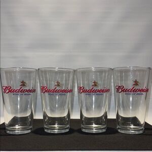 Budweiser Red Logo pint Glass Set